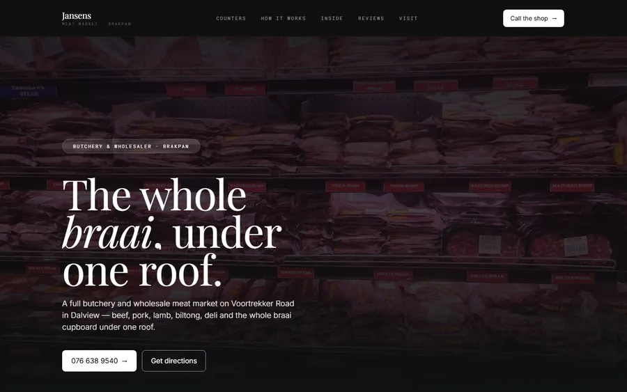 Jansens Meat Market website