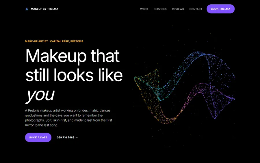 Makeup by Thelma website